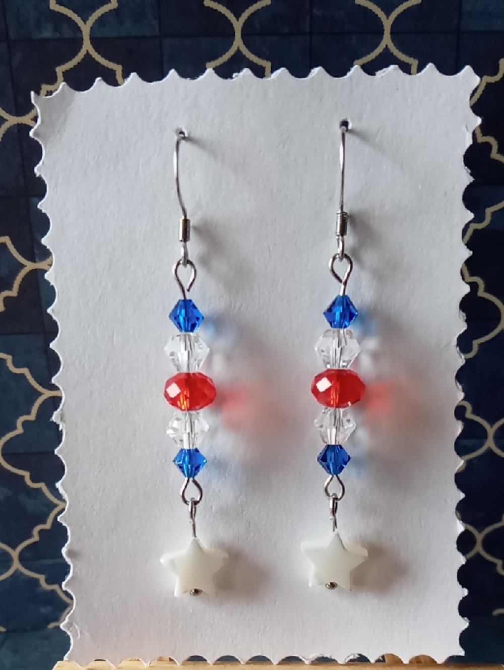 "The Stars" ❤️🤍💙 Earrings